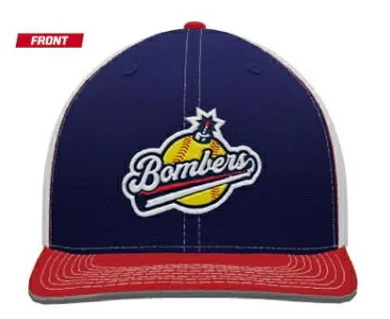 Navy, white and red trucker cap